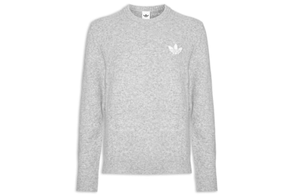 Casaco Masculino Moletom Trefoil Ess - Cinza