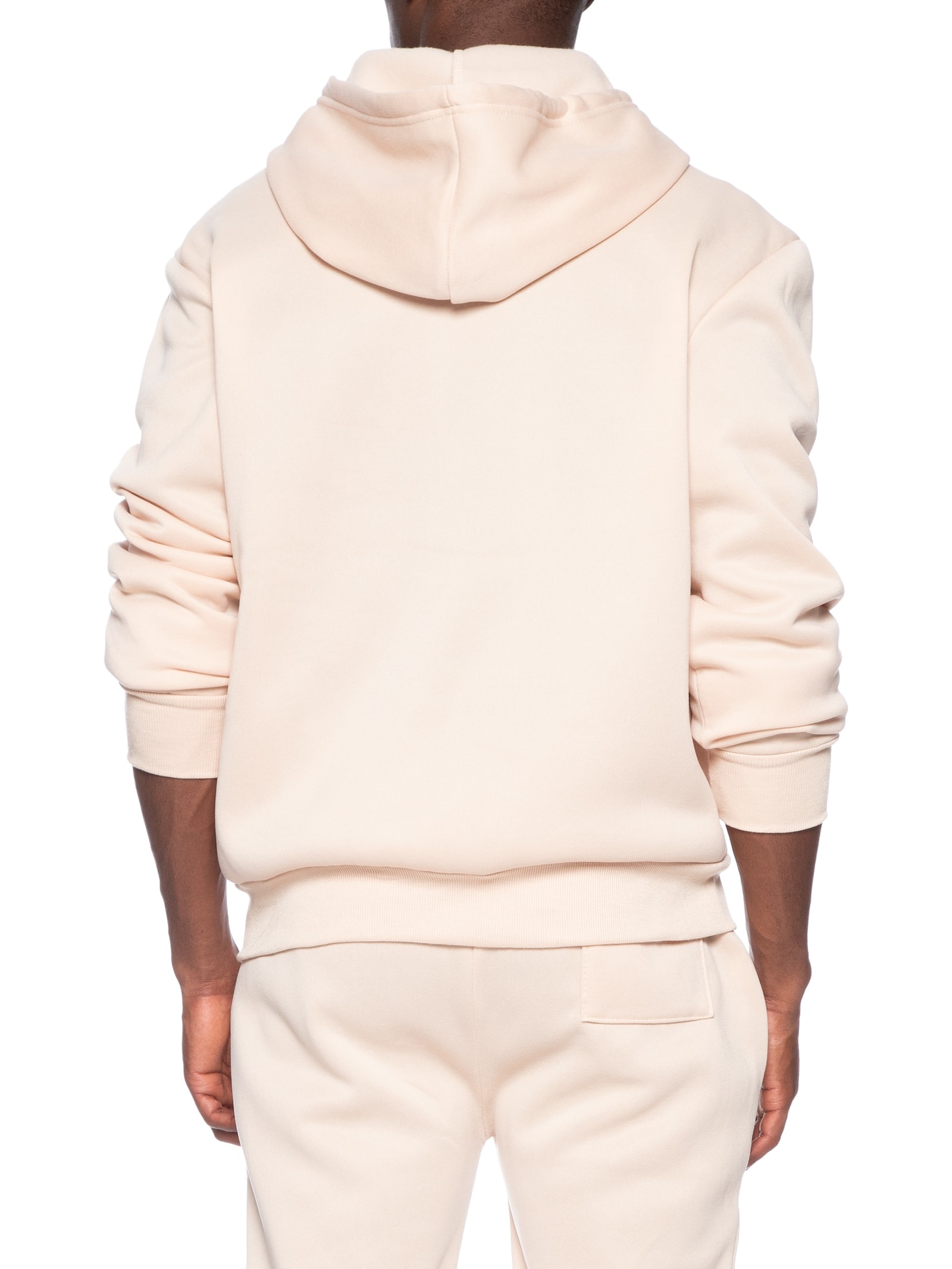 Casaco Masculino Moletom Zíper Com Gorro Bege Basiq Men