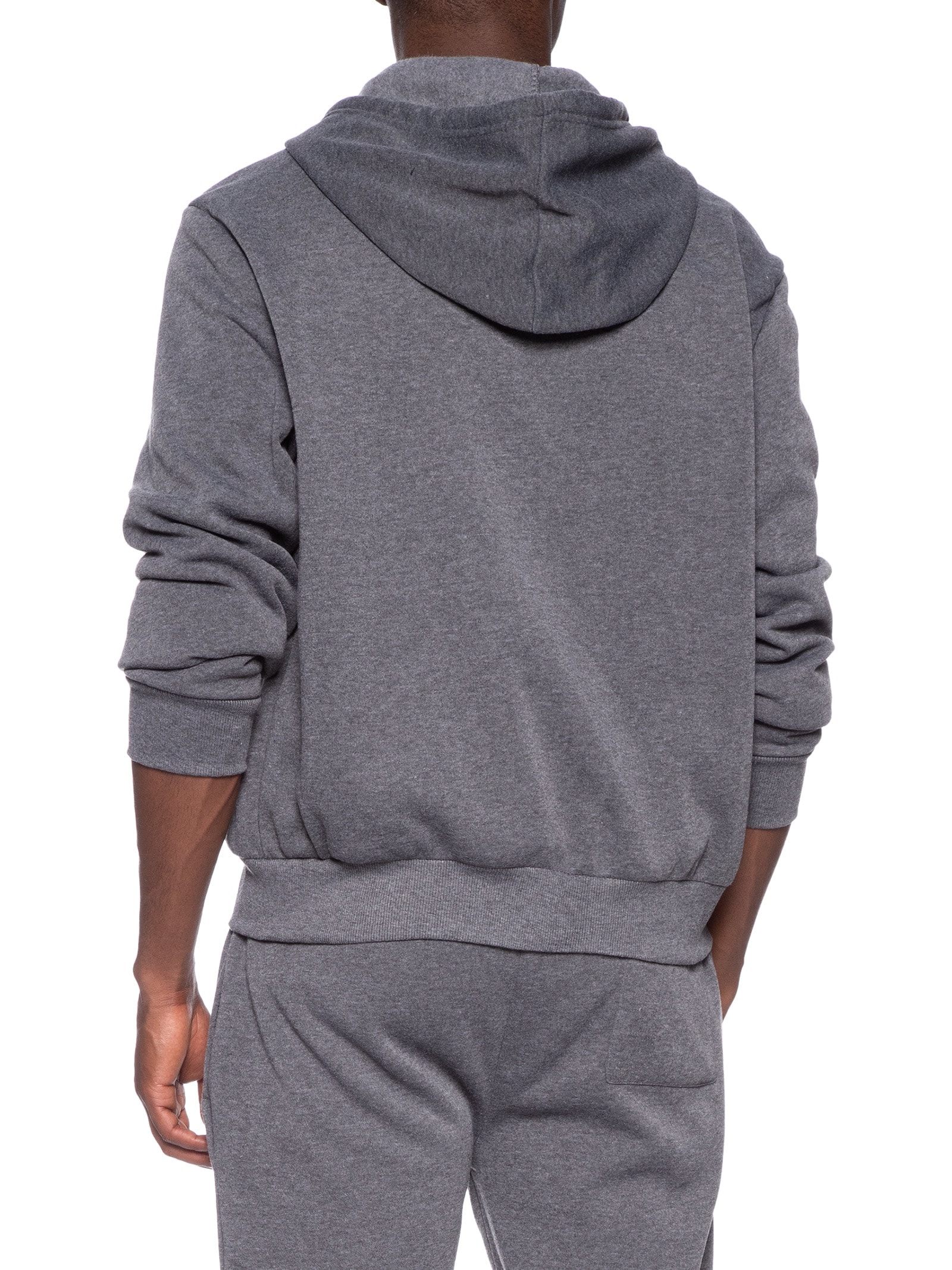 Casaco Masculino Moletom Zíper Com Gorro Cinza Basiq Men