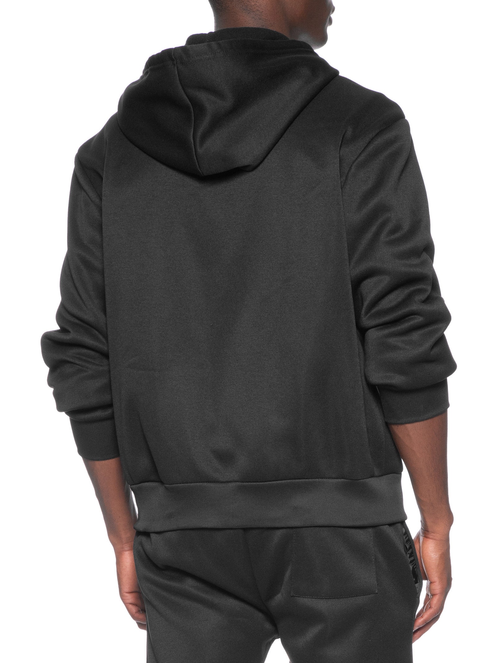 Casaco Masculino Moletom Zíper Com Gorro Preto Basiq Men