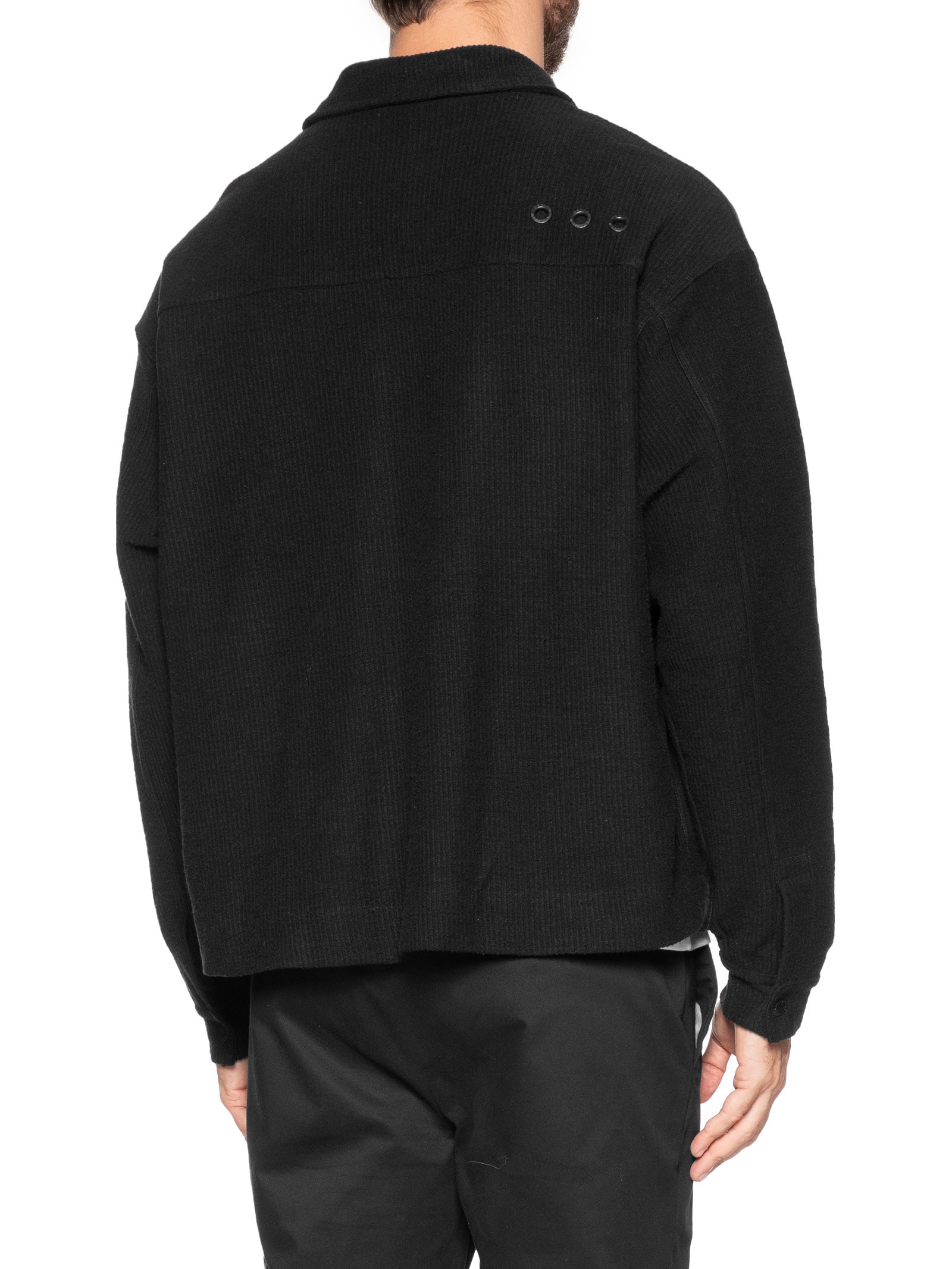 Osklen - Casaco Masculino Overshirt Veludo Cotelê - Preto