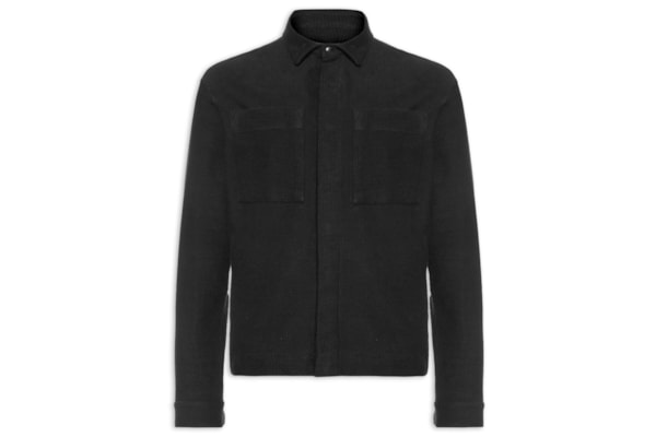 Casaco Masculino Overshirt Veludo Cotelê - Preto