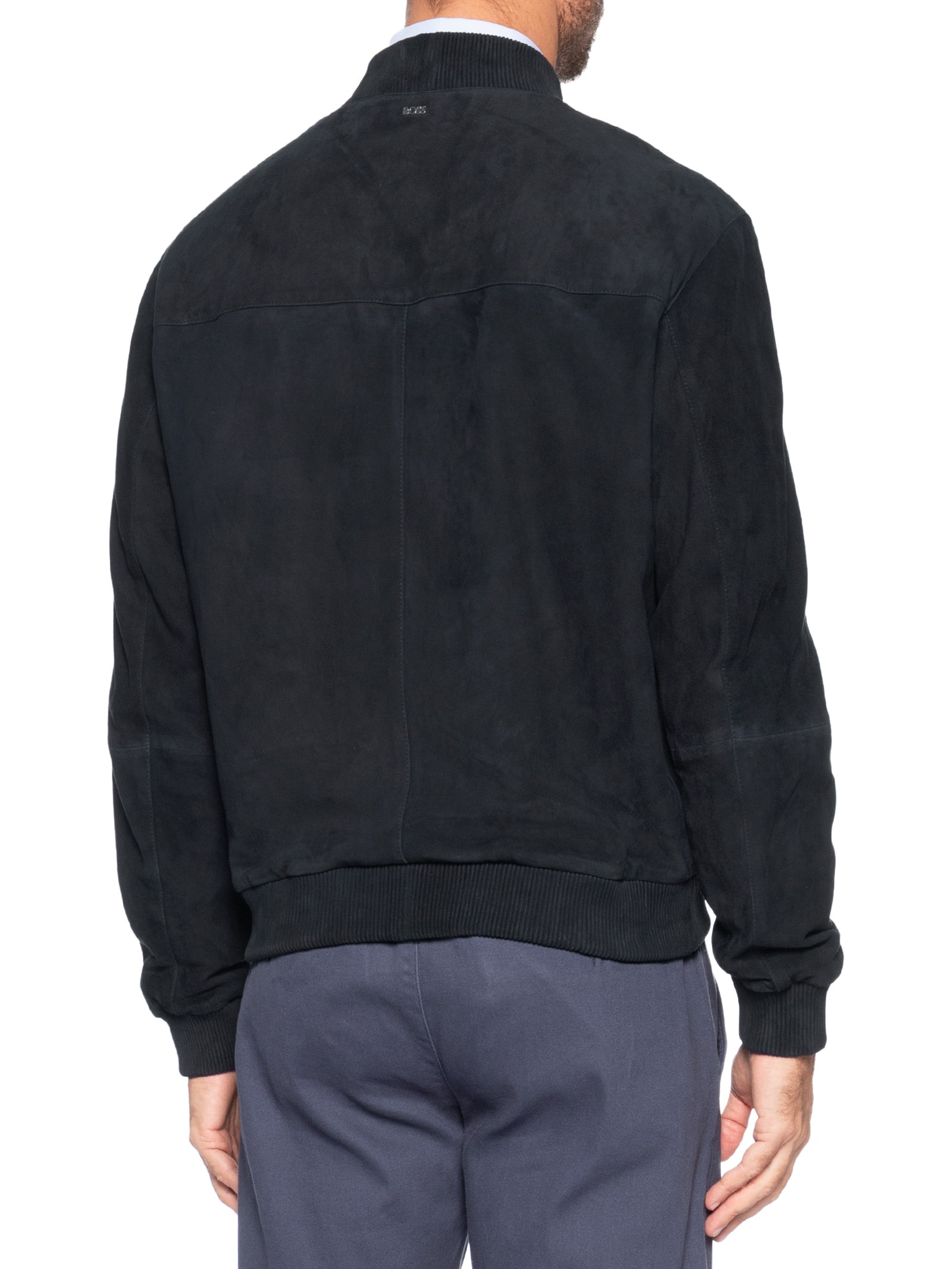 Casaco Masculino Regular Fit Em Camurça H-Muller Azul Boss
