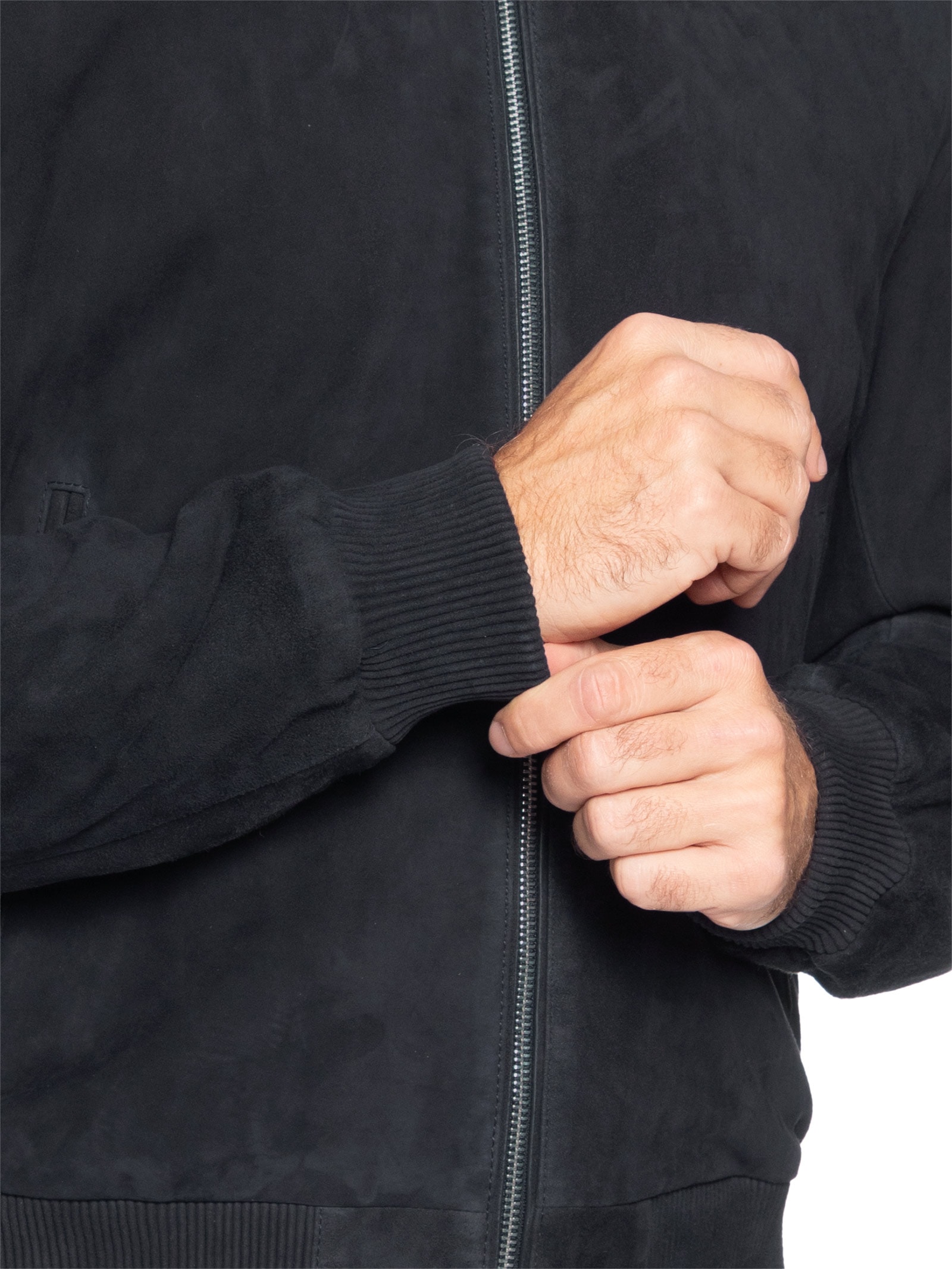 Casaco Masculino Regular Fit Em Camurça H-Muller Azul Boss