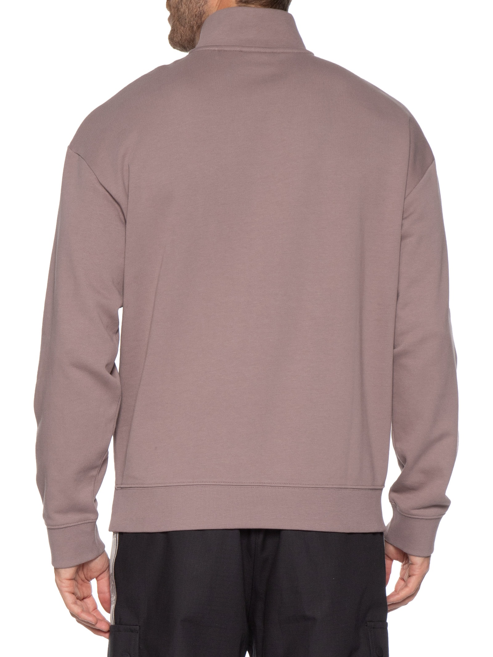 Casaco Masculino Relaxed Fit Zip-Neck Cotton Durty Marrom Hugo