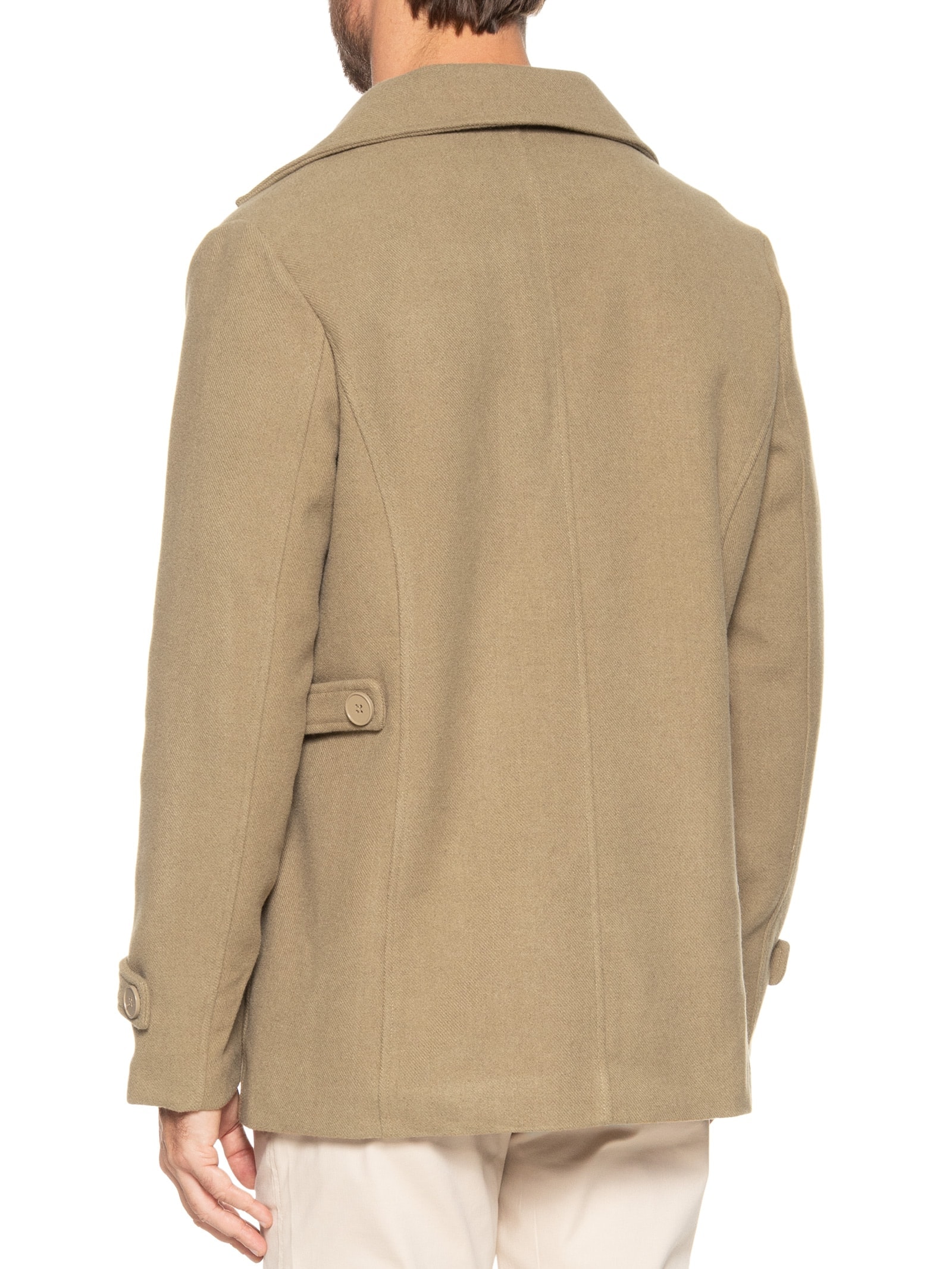 Casaco Masculino Sobretudo Clássico Bege '2 Essential