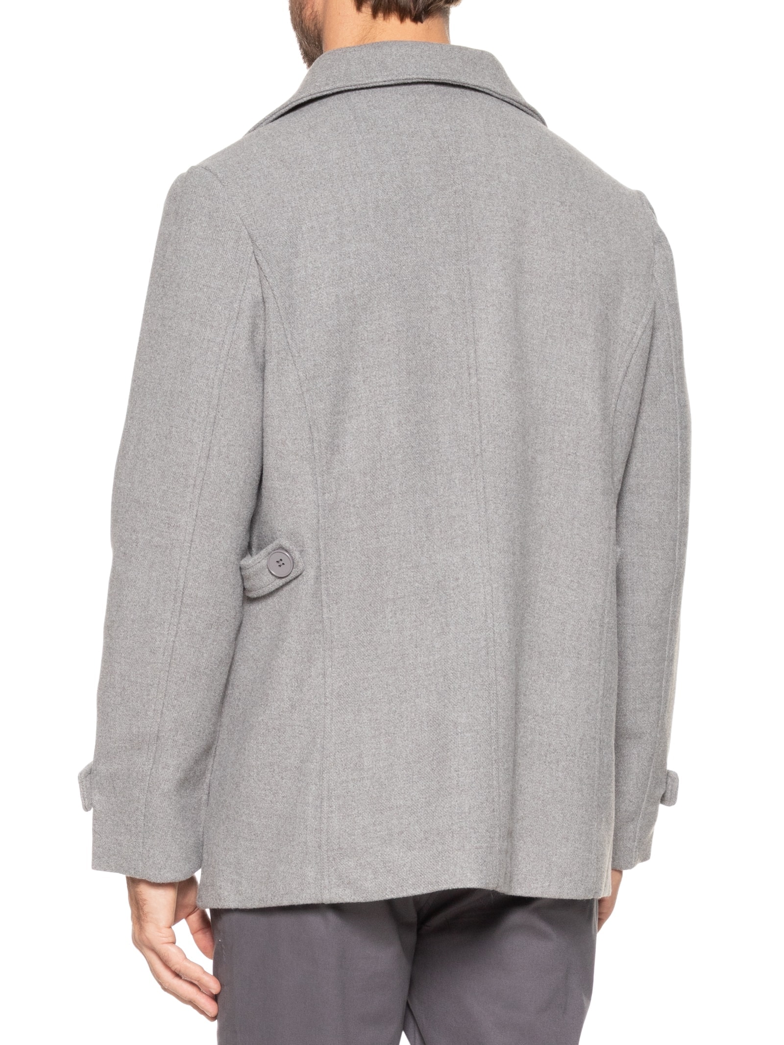 Casaco Masculino Sobretudo Clássico Cinza '2 Essential