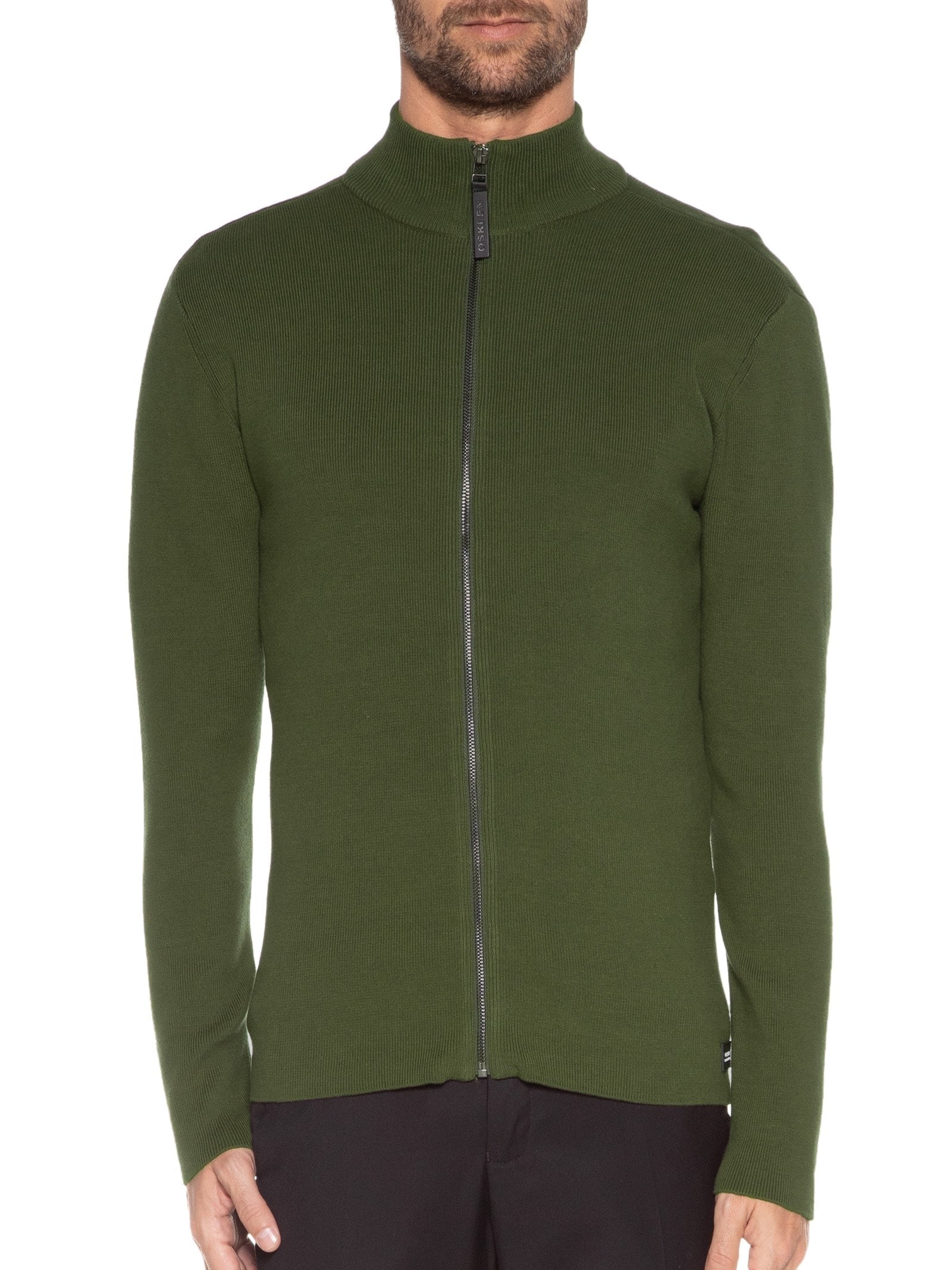 Casaco Masculino Swater Tricot Zipped Cotton Verde Osklen