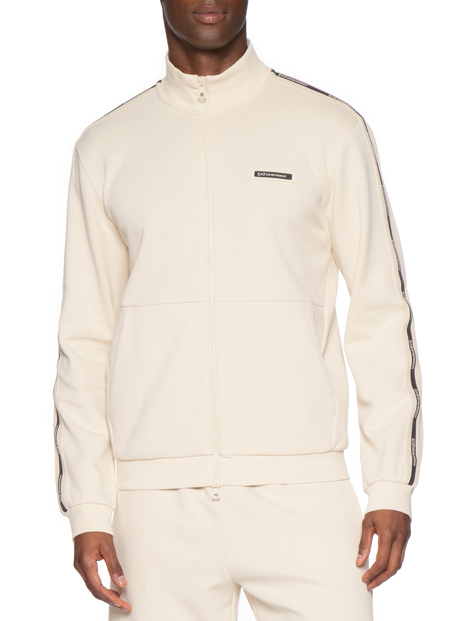 Casaco Masculino Train Logo Tape Bege Ea7 Emporio Armani