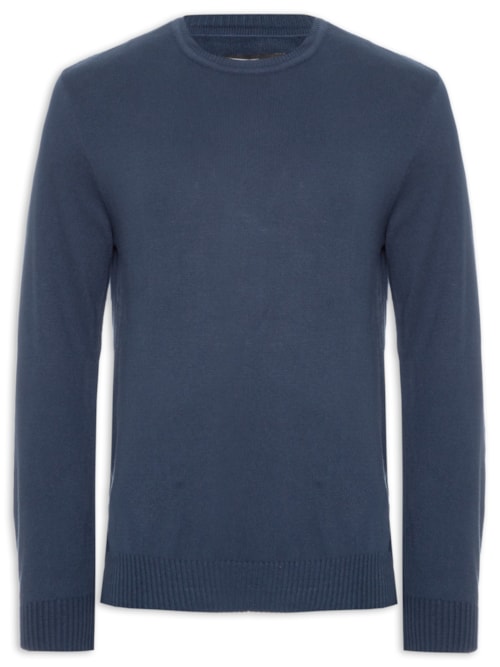 Casaco Masculino Tricot Básico – Azul