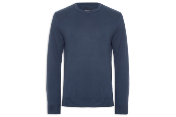 Casaco Masculino Tricot Básico - Azul