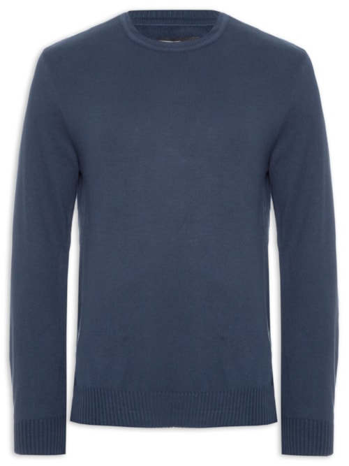 Casaco Masculino Tricot Básico – Azul