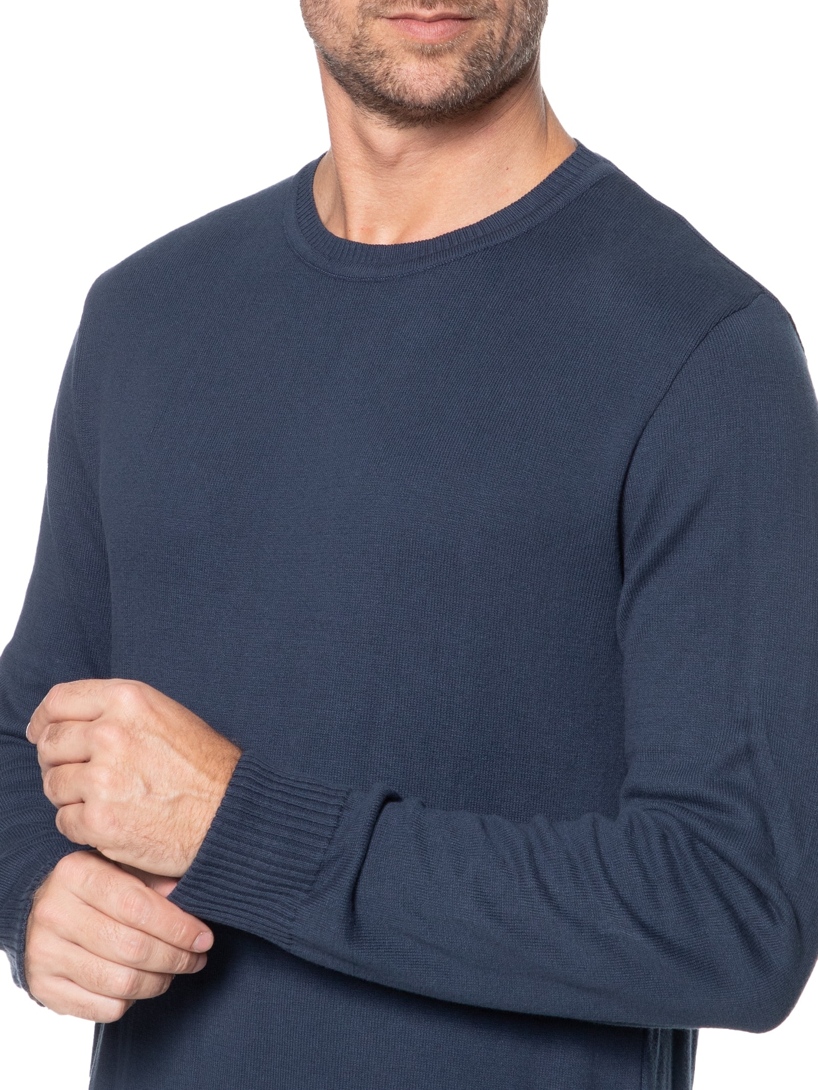 Casaco Masculino Tricot Básico Azul Foxton