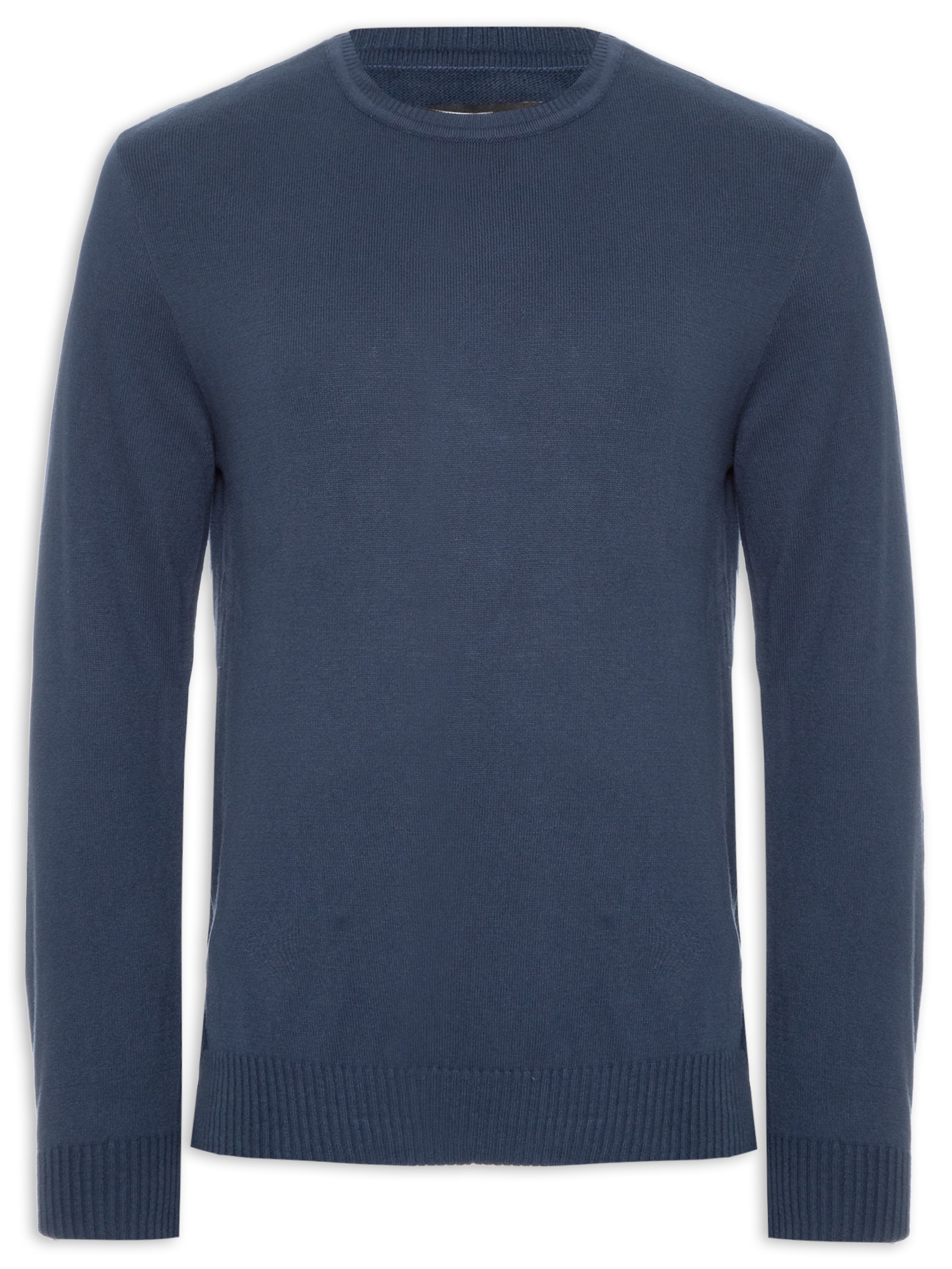 Casaco Masculino Tricot Básico Azul Foxton