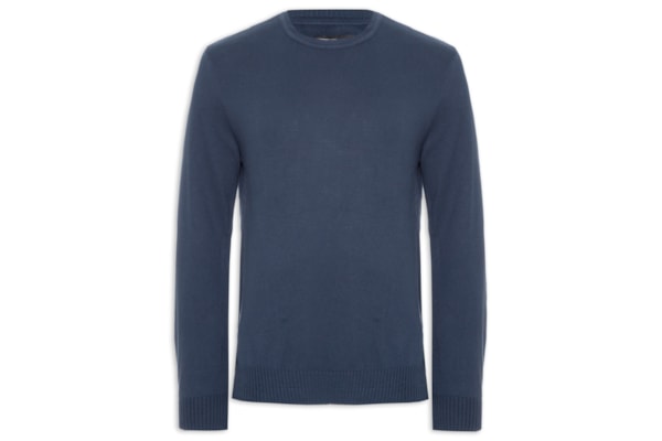 Casaco Masculino Tricot Básico - Azul