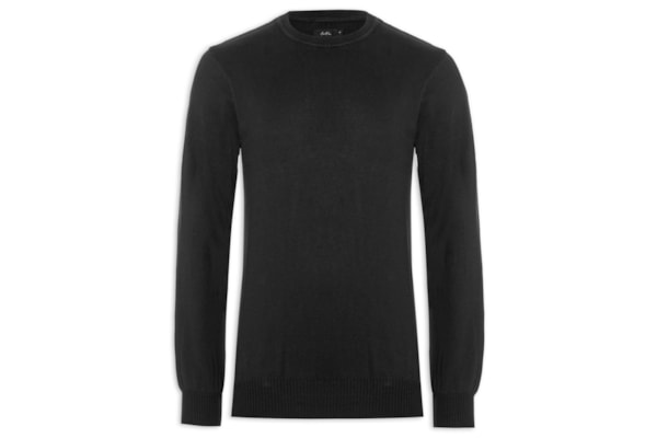 Casaco Masculino Tricot Básico - Preto