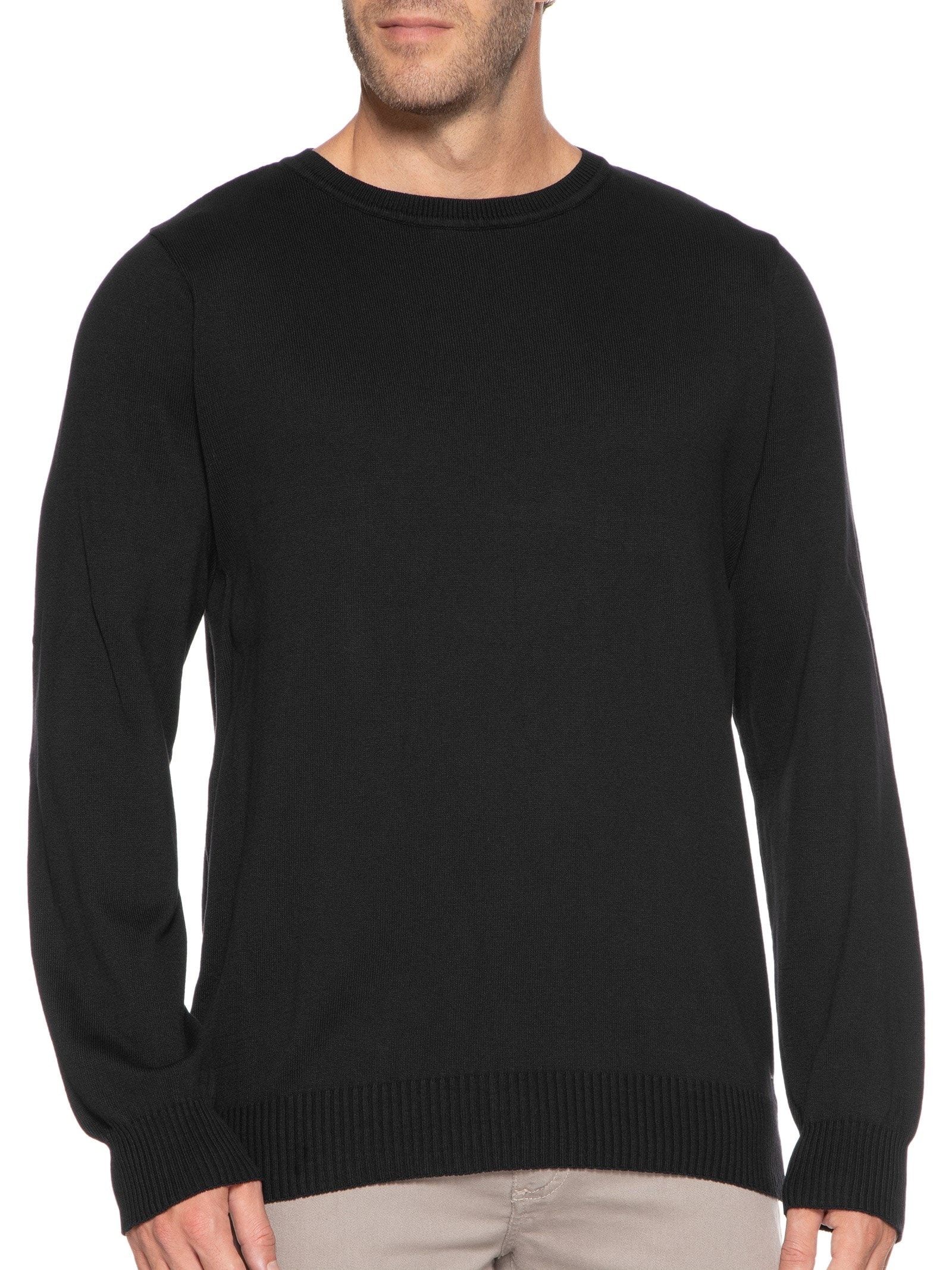 Casaco Masculino Tricot Básico Preto Foxton