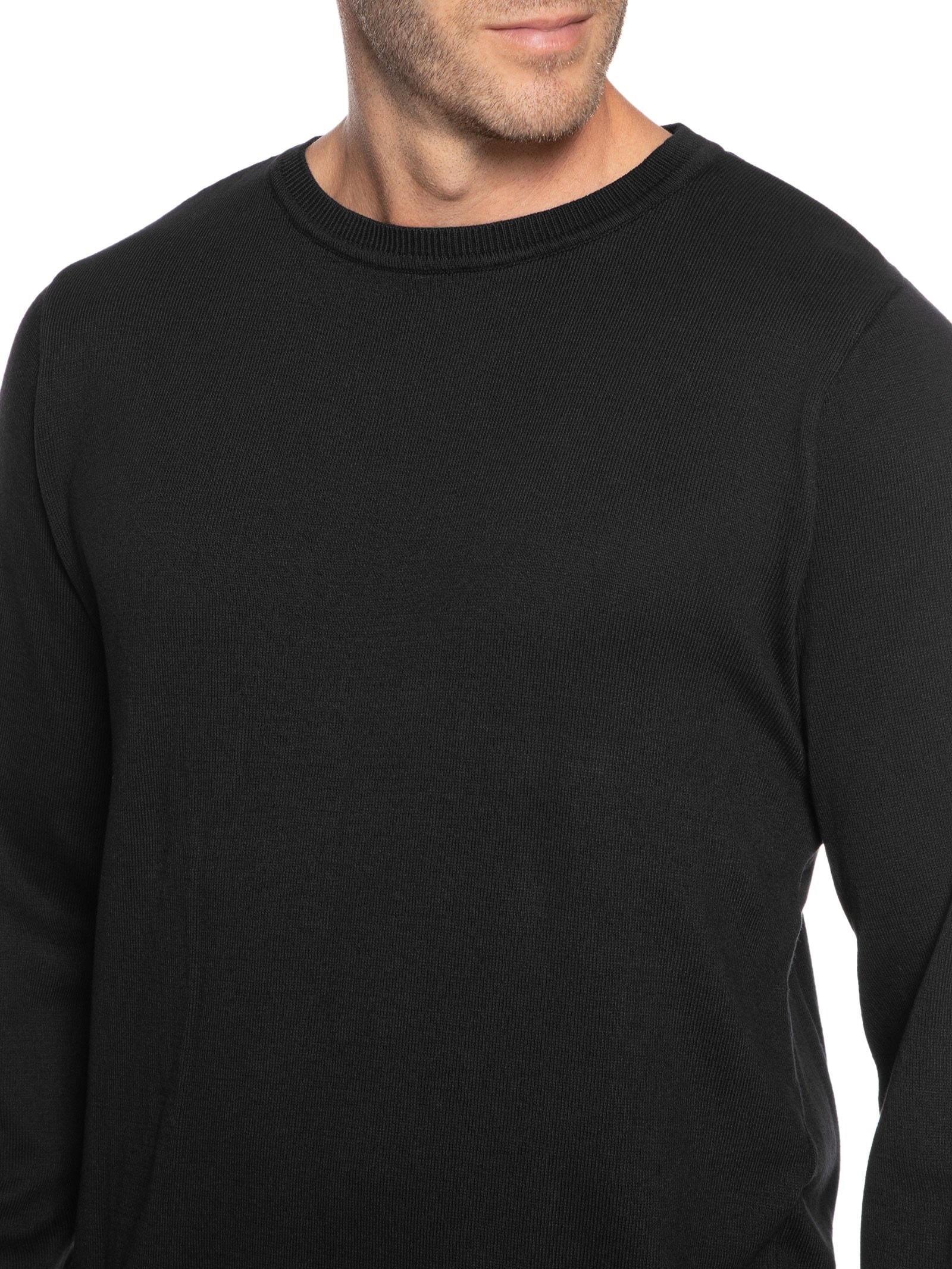 Casaco Masculino Tricot Básico Preto Foxton