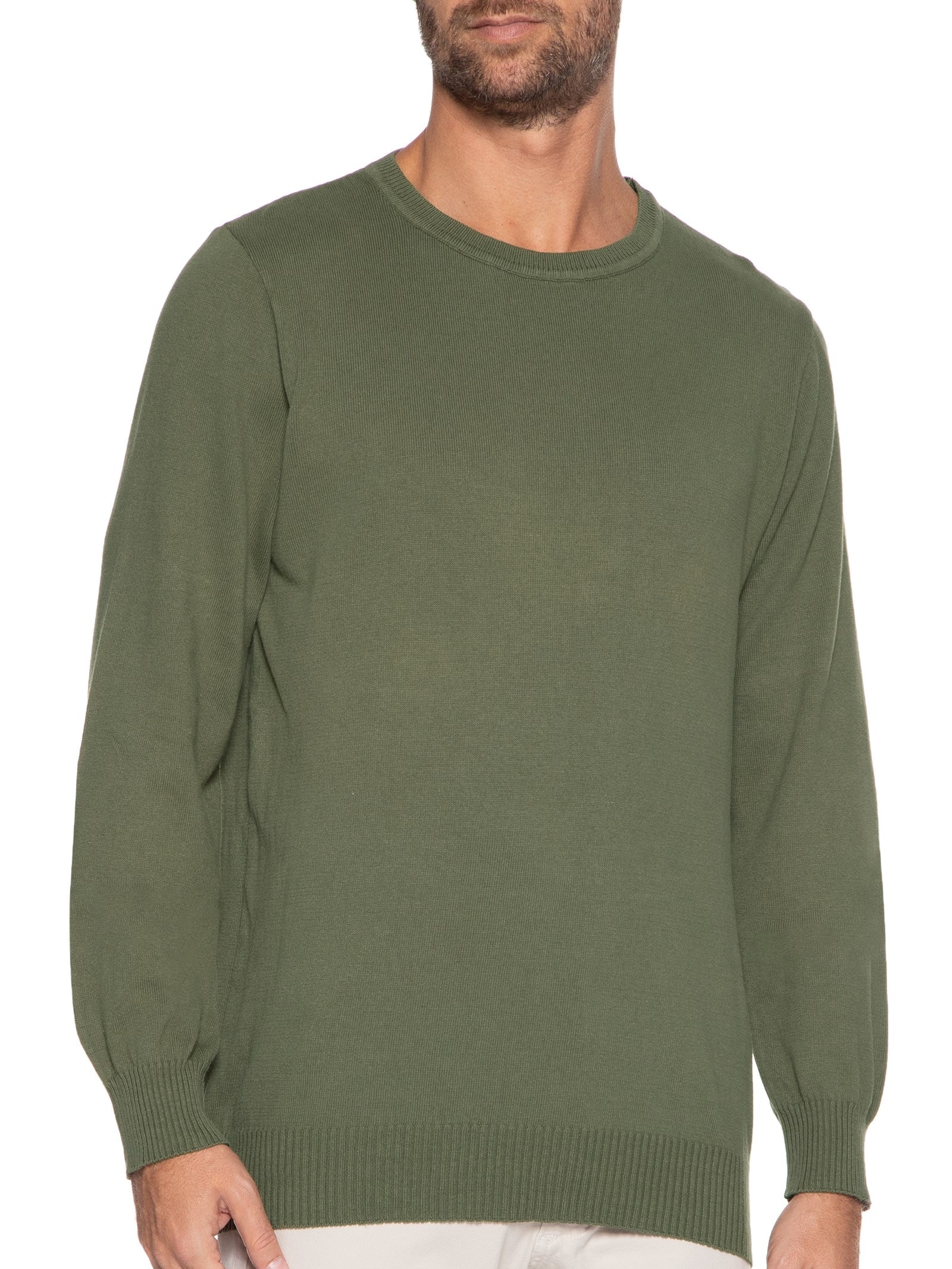 Casaco Masculino Tricot Básico Verde Foxton