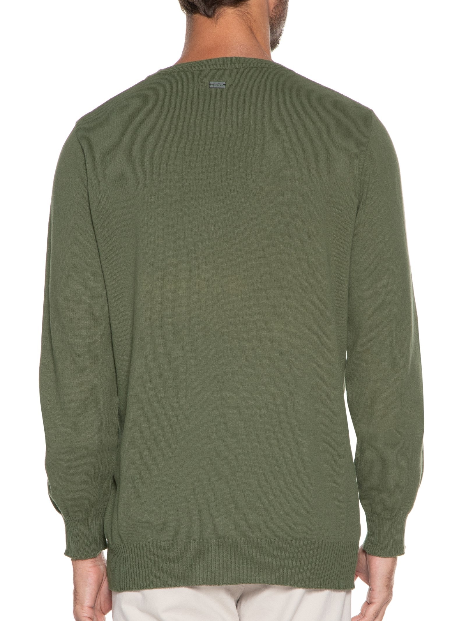 Casaco Masculino Tricot Básico Verde Foxton