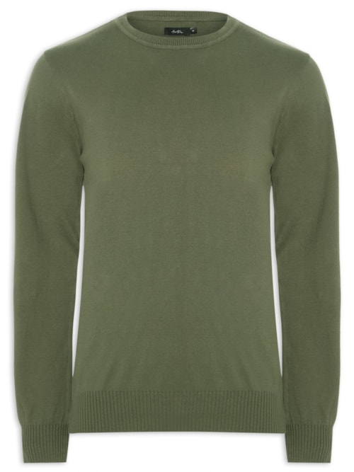Casaco Masculino Tricot Básico - Verde