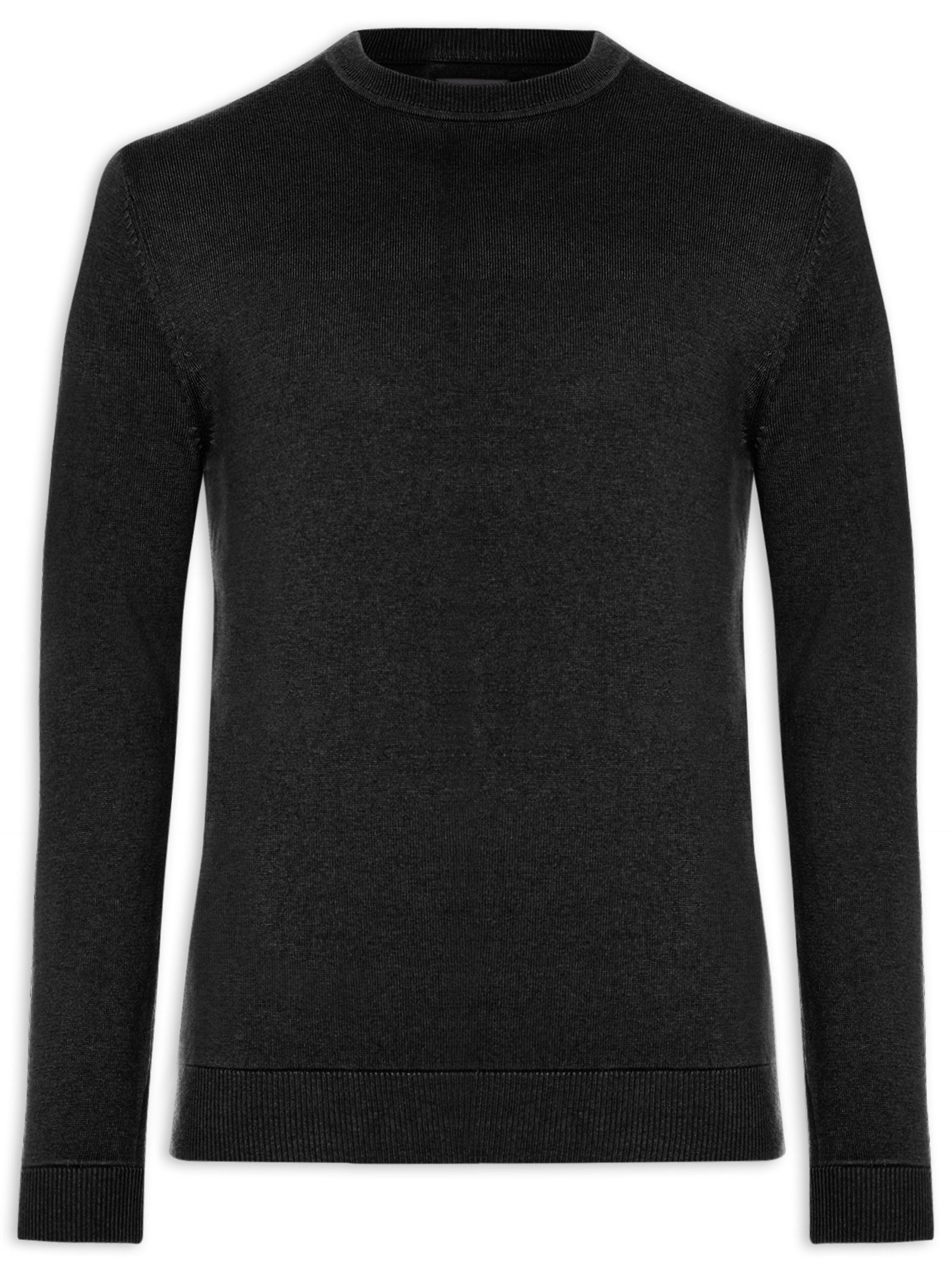 Casaco Masculino Tricot Cotton Cashmere Preto Foxton