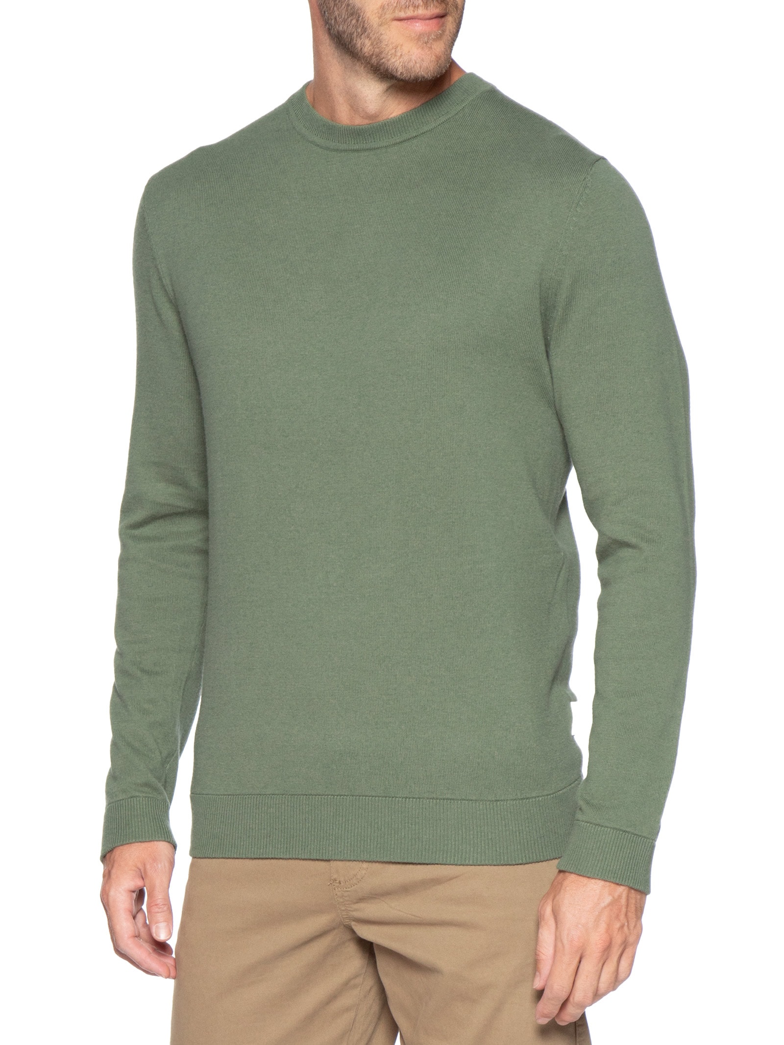 Casaco Masculino Tricot Cotton Cashmere Verde Foxton