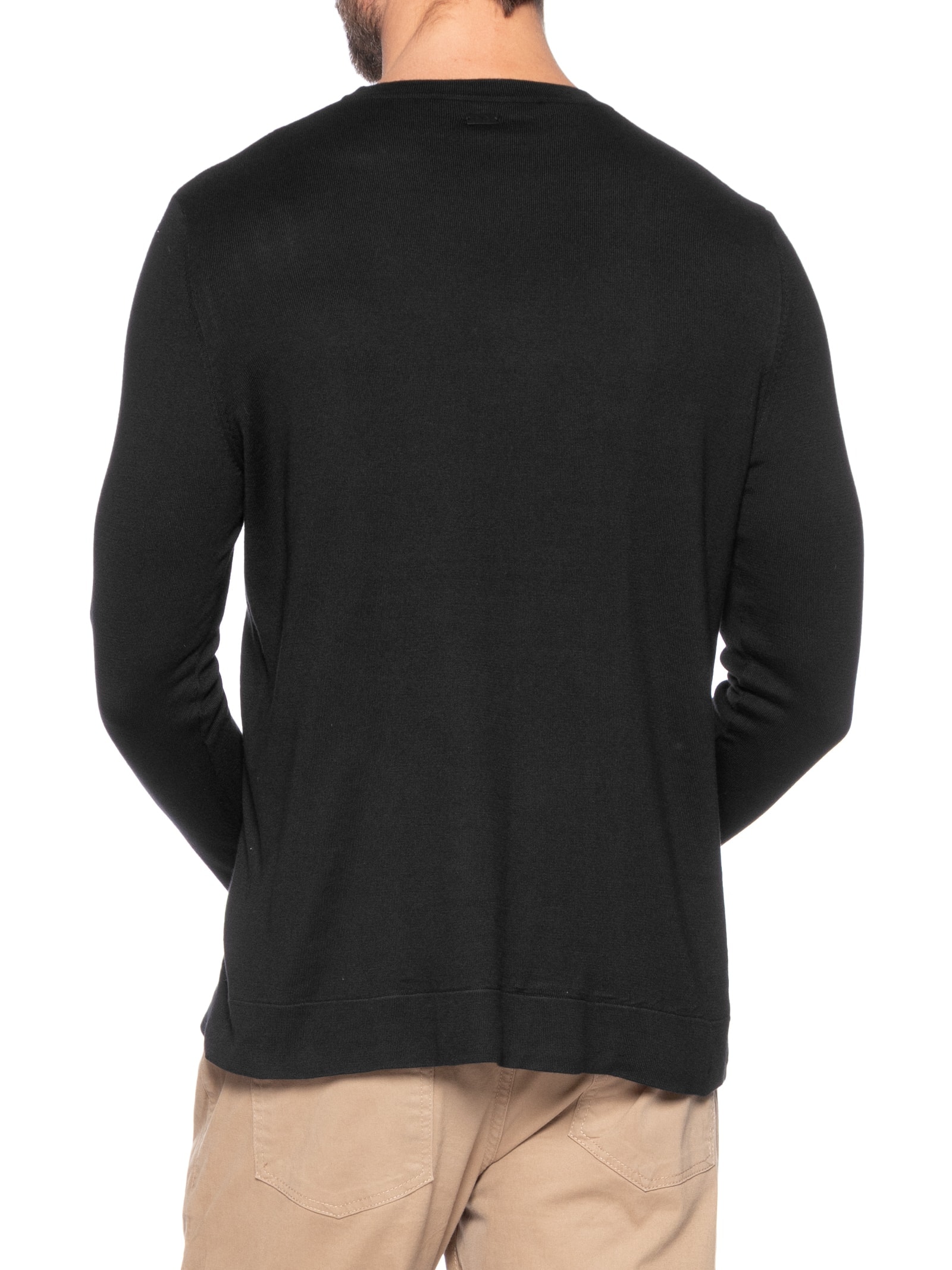 Casaco Masculino Tricot Dupla Face Preto Foxton