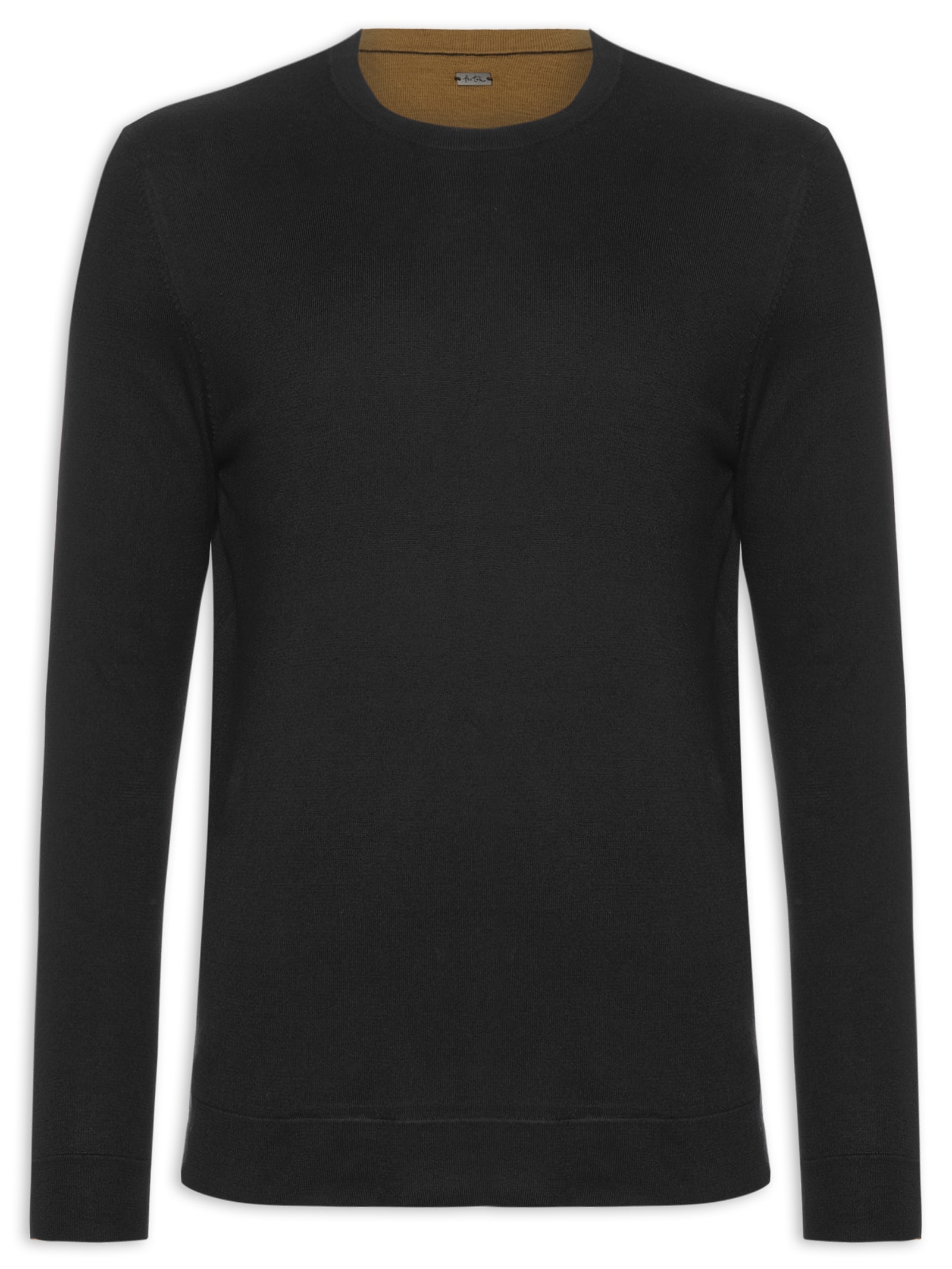Casaco Masculino Tricot Dupla Face Preto Foxton