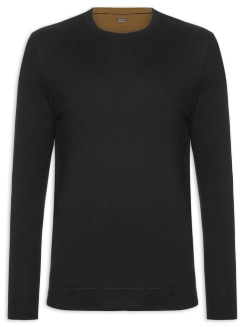 Casaco Masculino Tricot Dupla Face – Preto