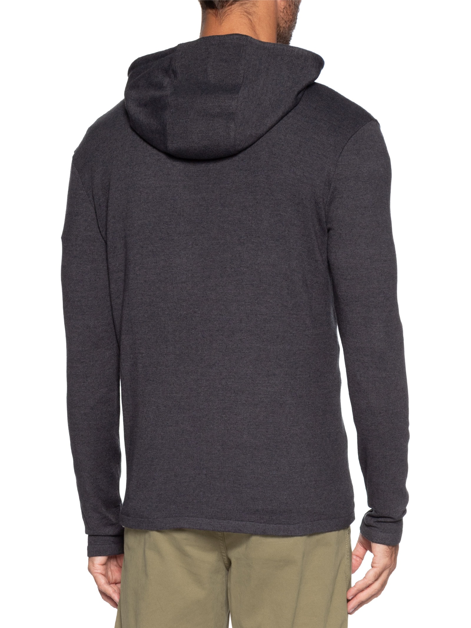 Casaco Masculino Tricot Zíper Quebec Cinza Austral