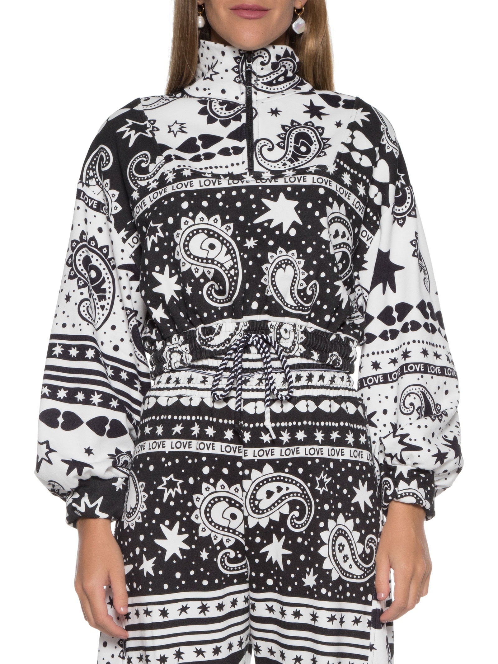 Casaco Moletom Estampa Paisley Love Preto Dress To