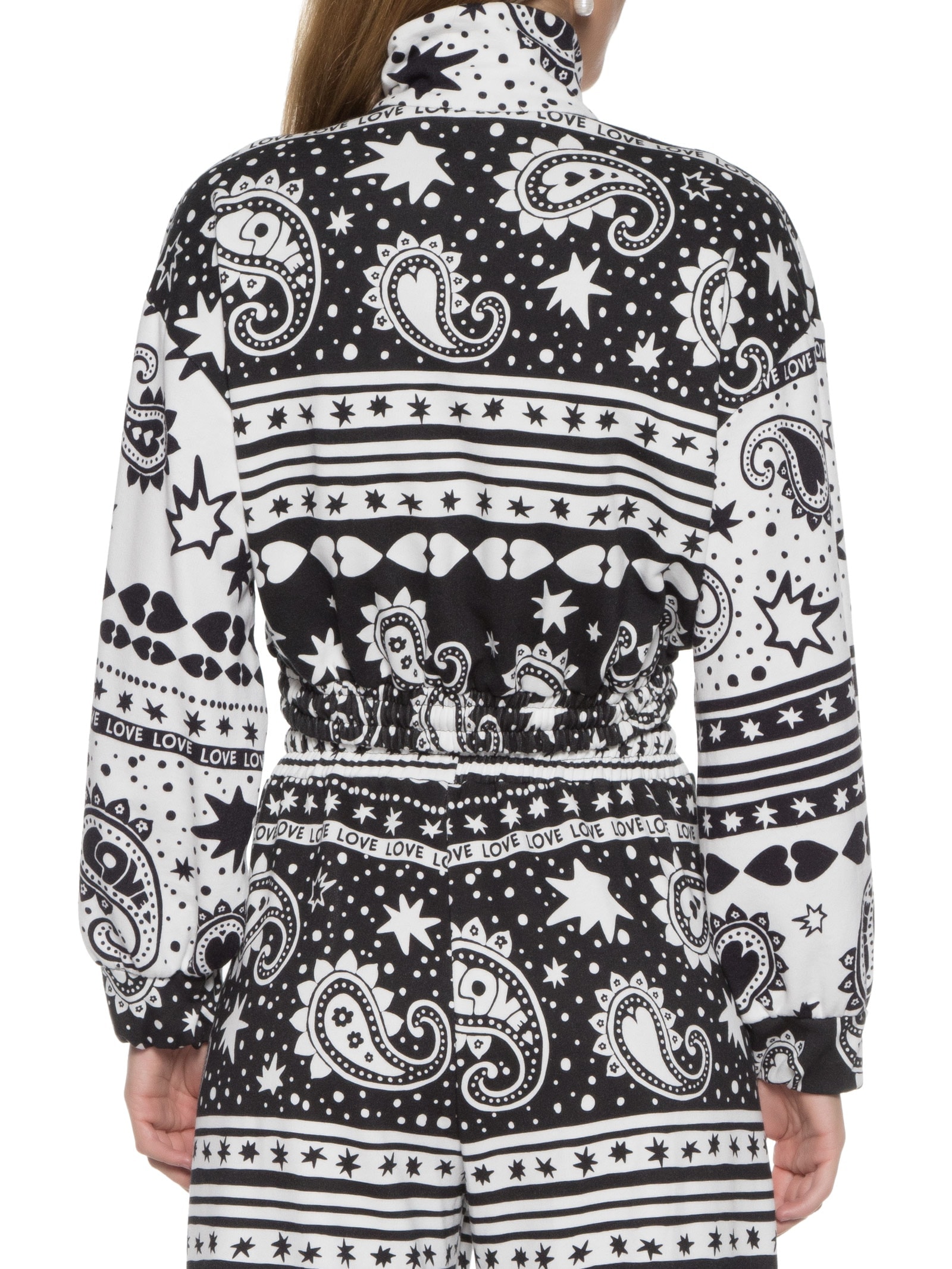 Casaco Moletom Estampa Paisley Love Preto Dress To