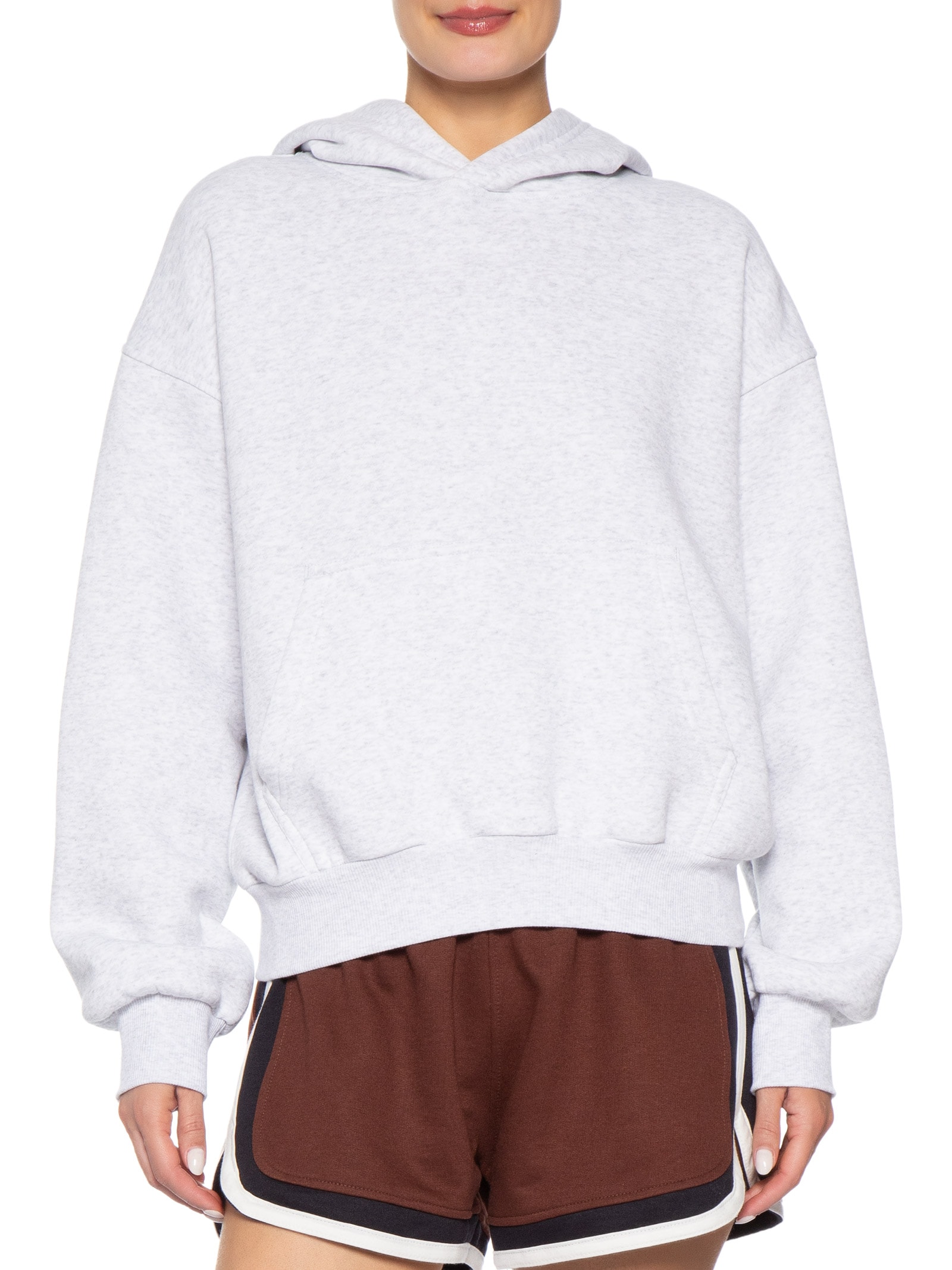Casaco Moletom Feminino Boxy Fleece Hoodie Cinza Cotton On