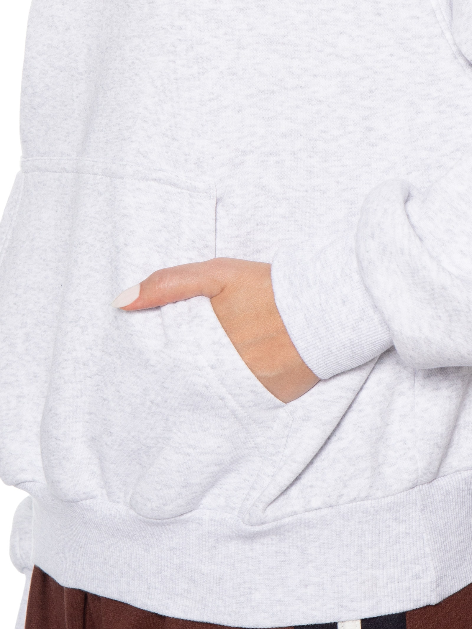 Casaco Moletom Feminino Boxy Fleece Hoodie Cinza Cotton On