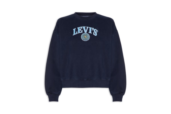 Casaco Moletom Feminino Gr Vintage Box Crew - Azul