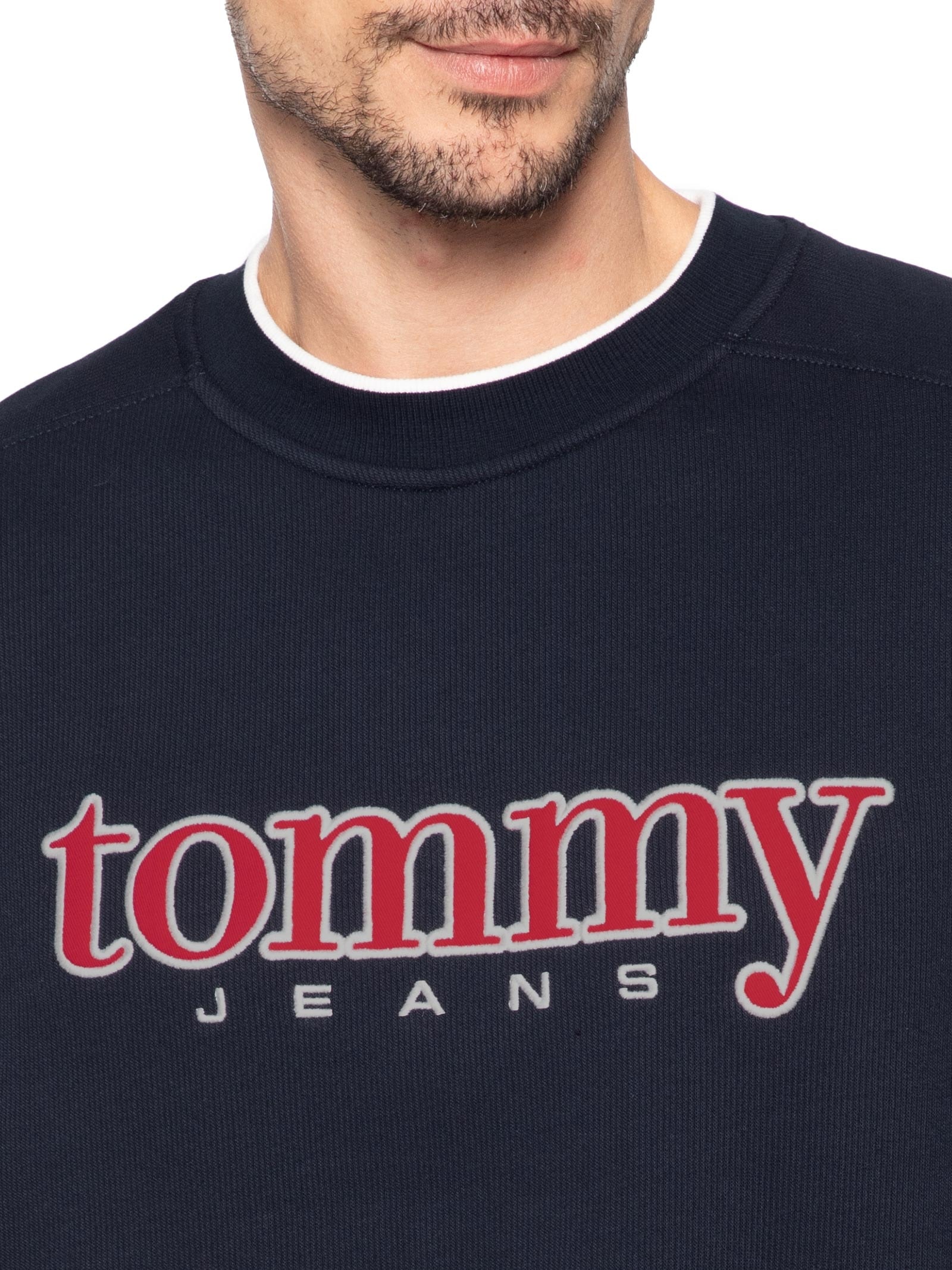 Casaco Moletom Masculino 90'S Fit Logo Bordado Aplicado Azul Tommy Jeans