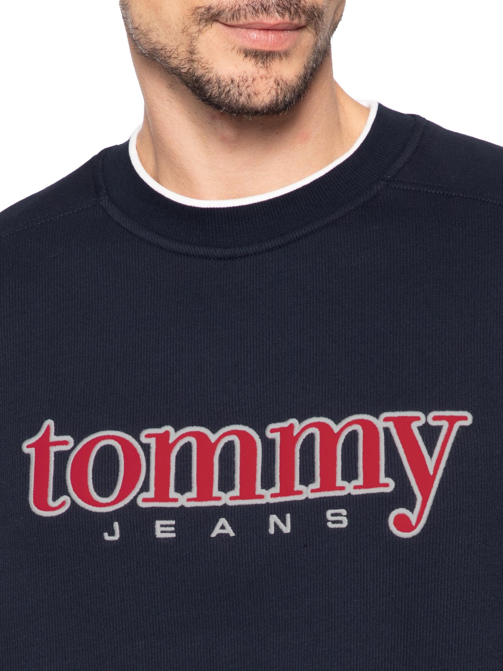 Casaco Moletom Masculino 90'S Fit Logo Bordado Aplicado Azul Tommy Jeans