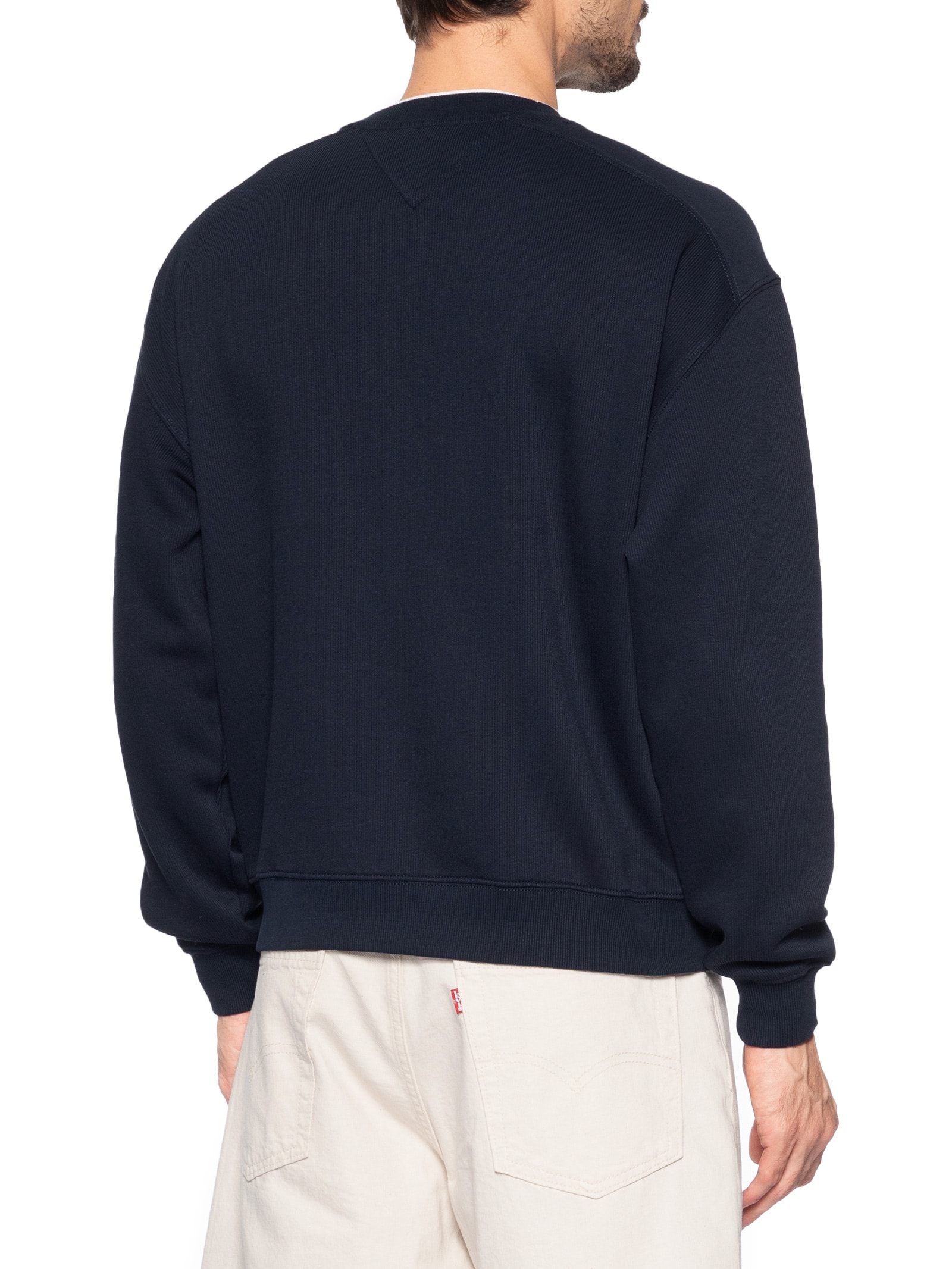 Casaco Moletom Masculino 90'S Fit Logo Bordado Aplicado Azul Tommy Jeans