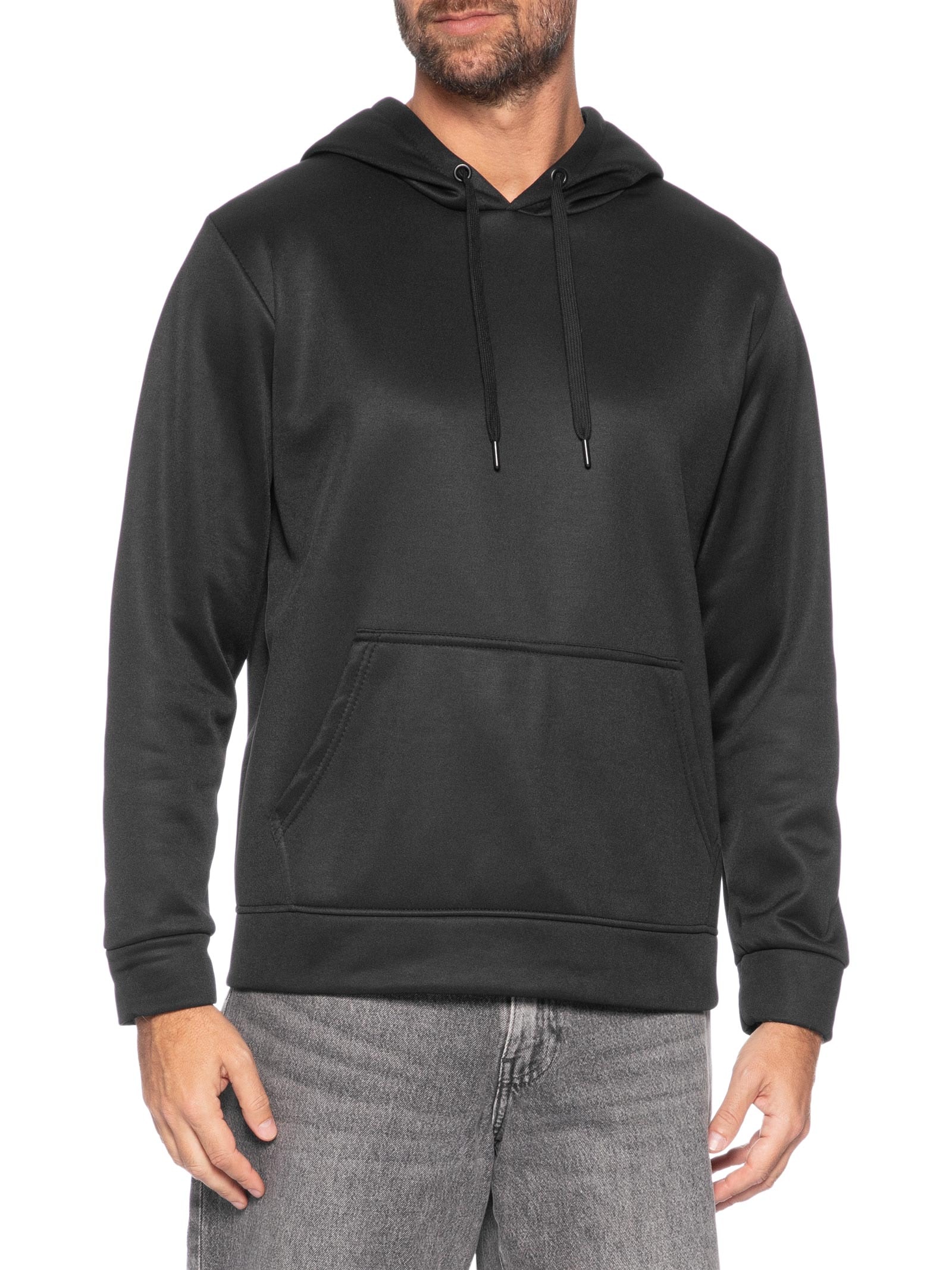 Casaco Moletom Masculino Canguru Básico Preto Basiq Men