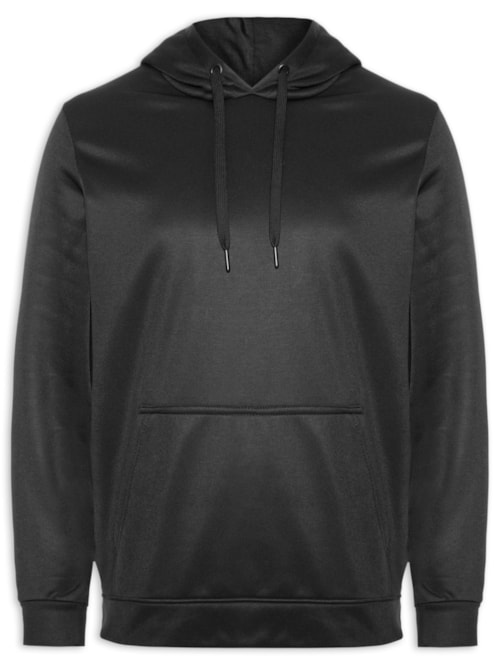 Casaco Moletom Masculino Canguru Básico - Preto