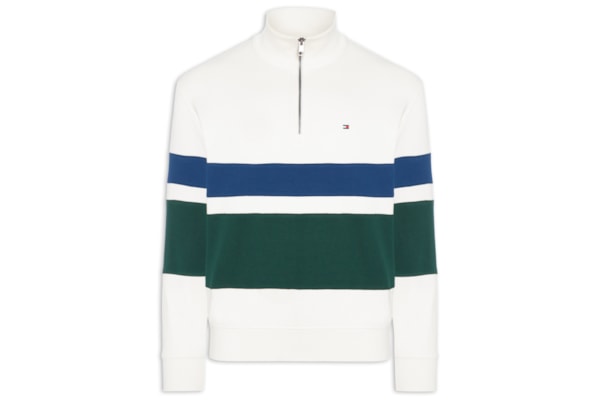 Casaco Moletom Masculino Gola Alta Meio Zíper Country Club - Branco