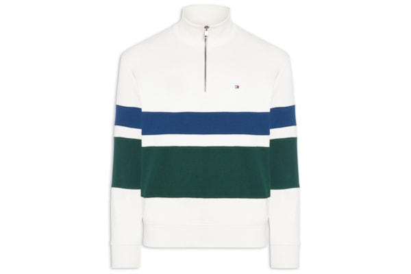 Casaco Moletom Masculino Gola Alta Meio Zíper Country Club - Branco