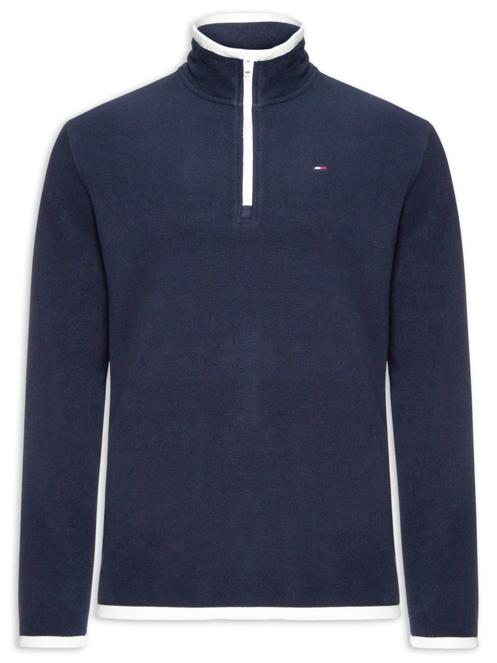 Casaco Moletom Masculino Regular Fit Half Zip Polar Fleece Azul Tommy Jeans
