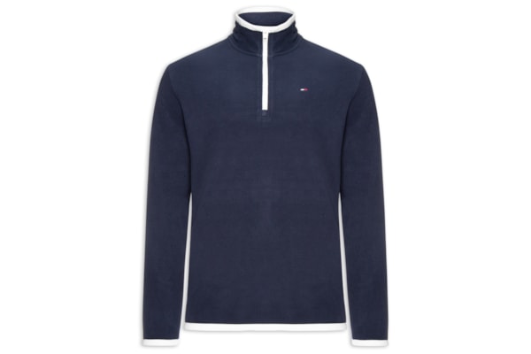 Casaco Moletom Masculino Regular Fit Half Zip Polar Fleece - Azul