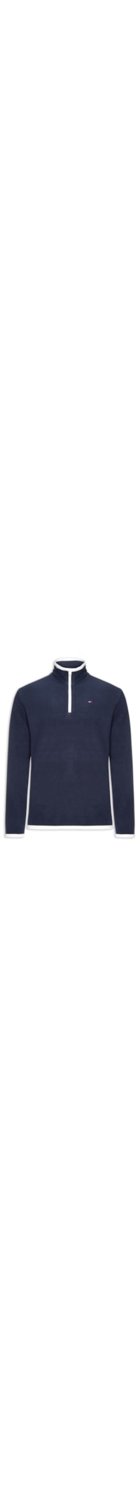 Casaco Moletom Masculino Regular Fit Half Zip Polar Fleece - Azul