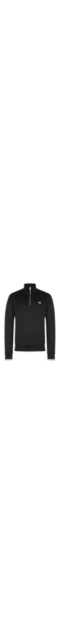 Casaco Moletom Masculino Regular Fit Meio Zíper - Preto