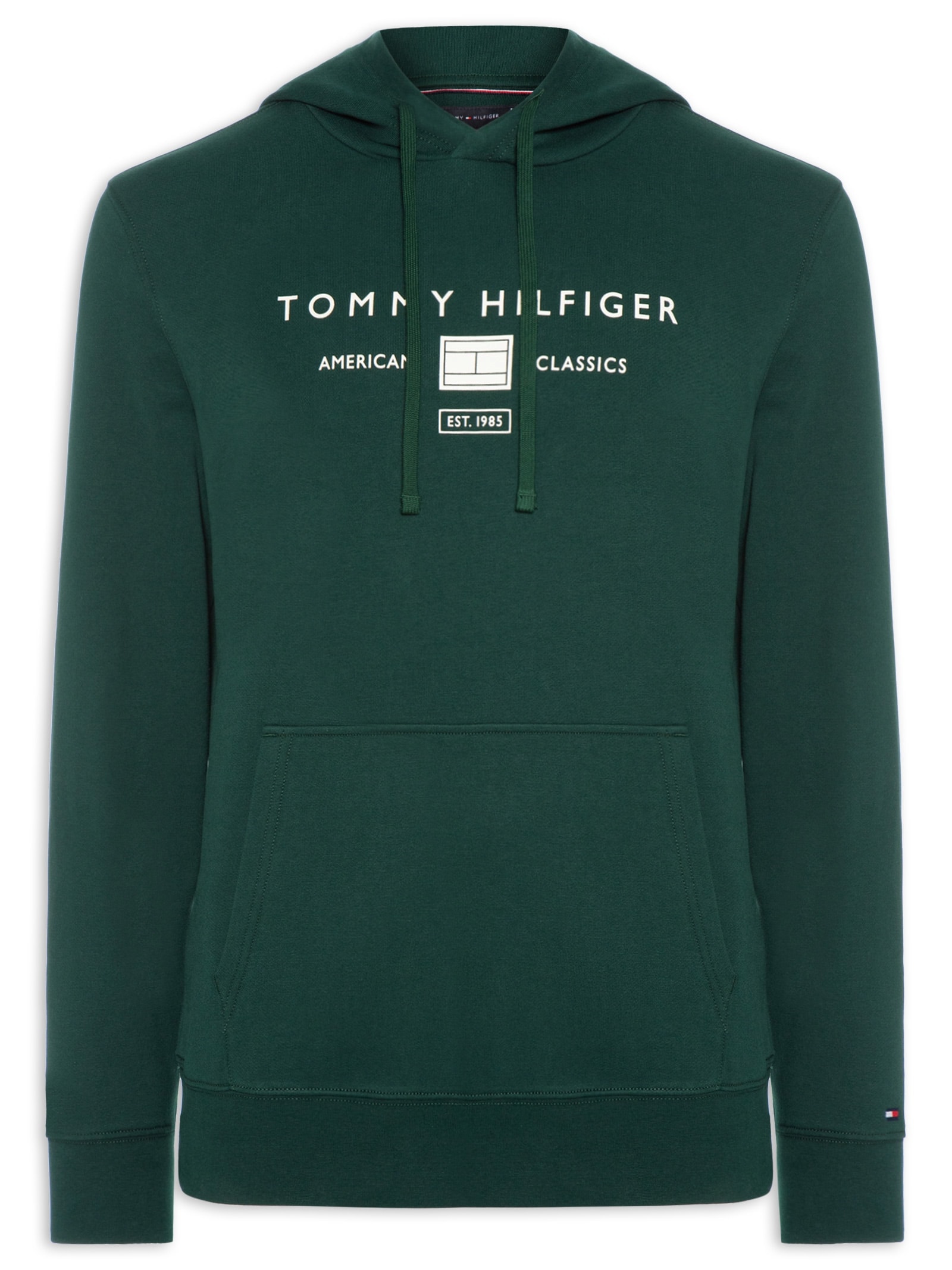 Casaco Moletom Masculino Sem Felpa Com Capuz Brand Love Verde Tommy Hilfiger