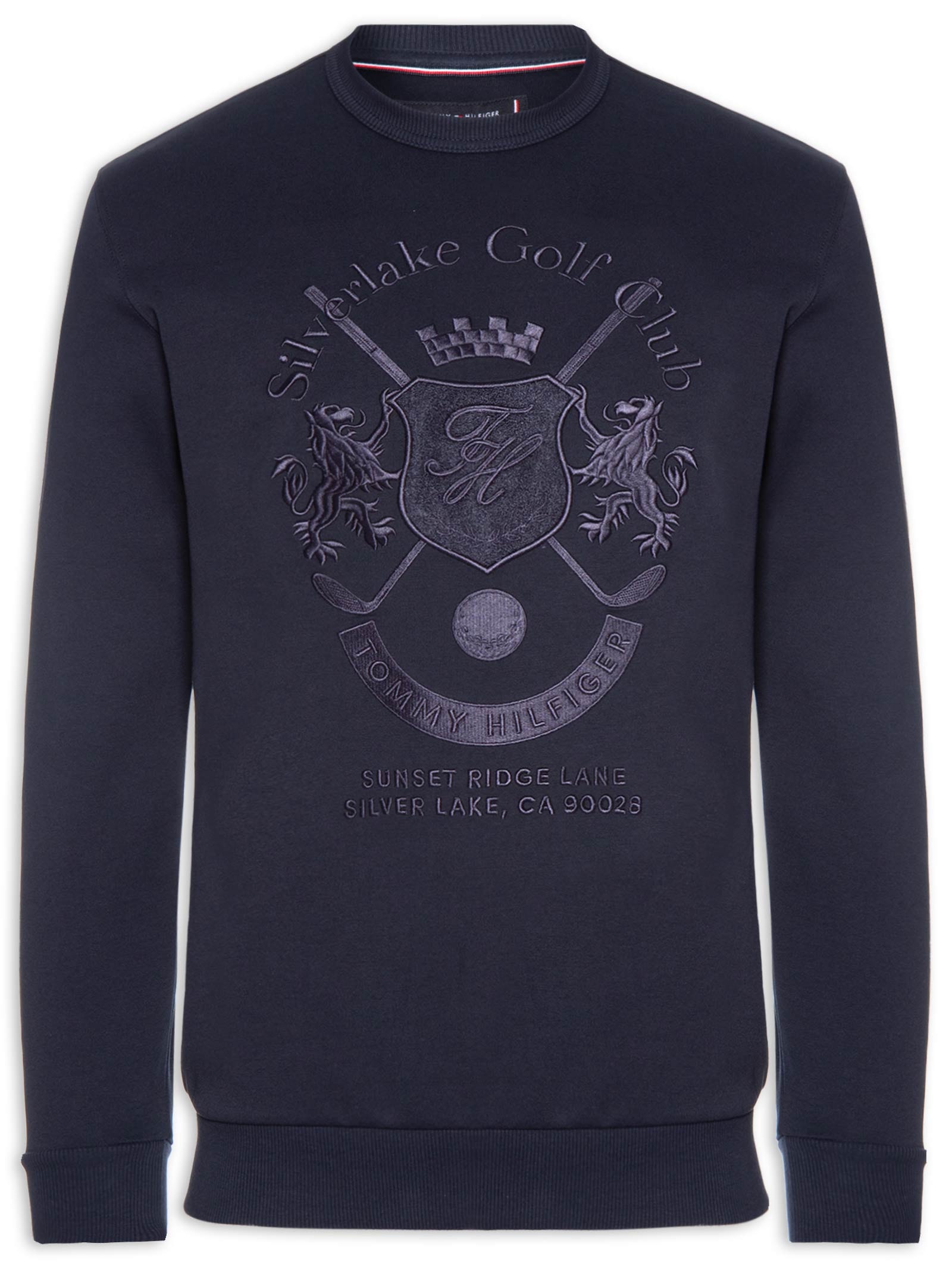 Casaco Moletom Masculino Sem Felpa Country Club Intechno Azul Tommy Hilfiger