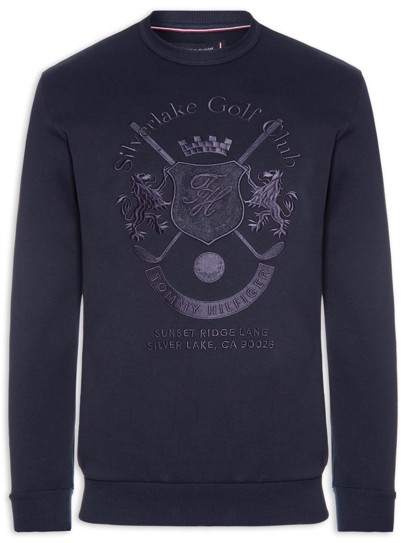 Casaco Moletom Masculino Sem Felpa Country Club Intechno Azul Tommy Hilfiger